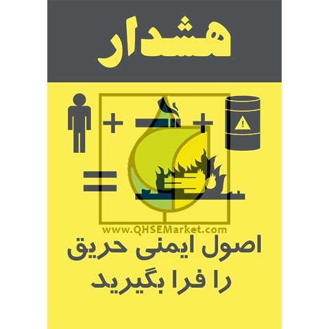 پوستر اصول ایمنی حریق را فرا بگيريد